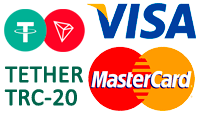 обмін USDT TRC20 на картку Visa MasterCard, грн 